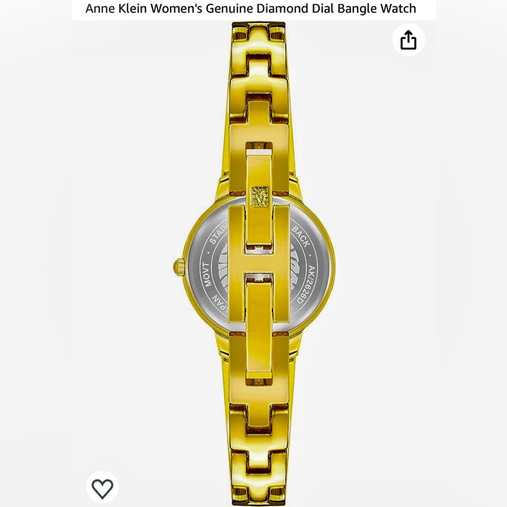 Anne Klein Women's Genuine Diamond Dial Bangle Watch NEW In Box - Picture 9 of 10